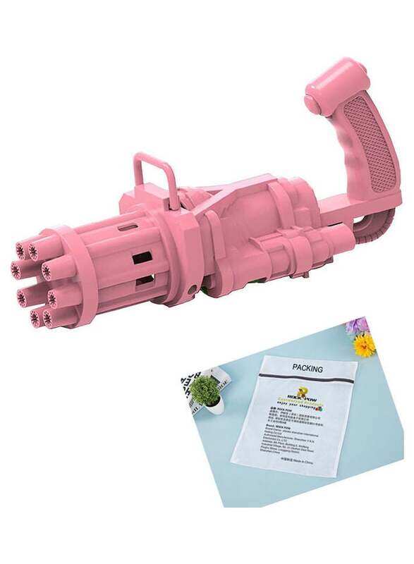 

Rock Pow Gatling Automatic Bubble Gun, Ages 5+, Pink