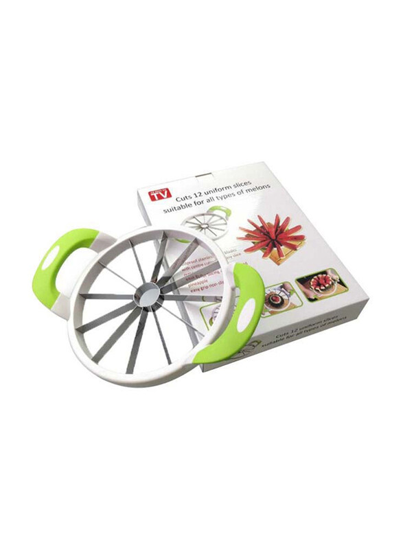 

Generic Watermelon Slicer, Green/White/Silver