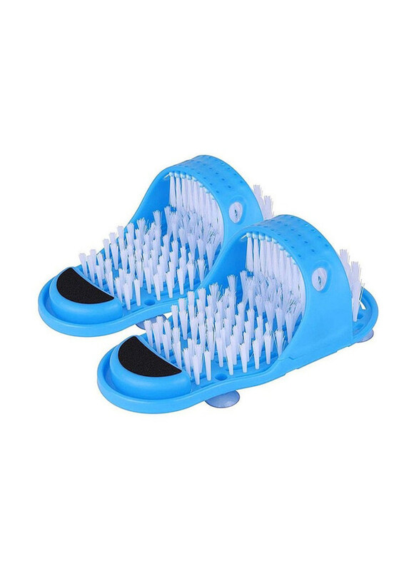 

Easy Feet Bath Plastic Shower Feet Massage Slippers, Blue