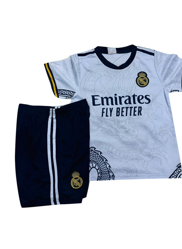 

Generic Football Team World Fans Printed T-Shirt Set Unisex, White/Navy