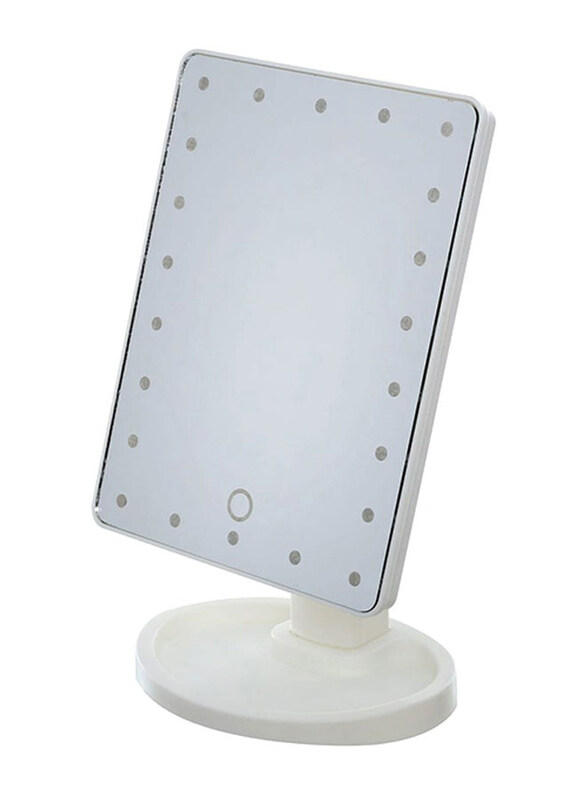 

Generic LED Light Makeup Countertop Vanity Mirror, 30 x 15cm, White