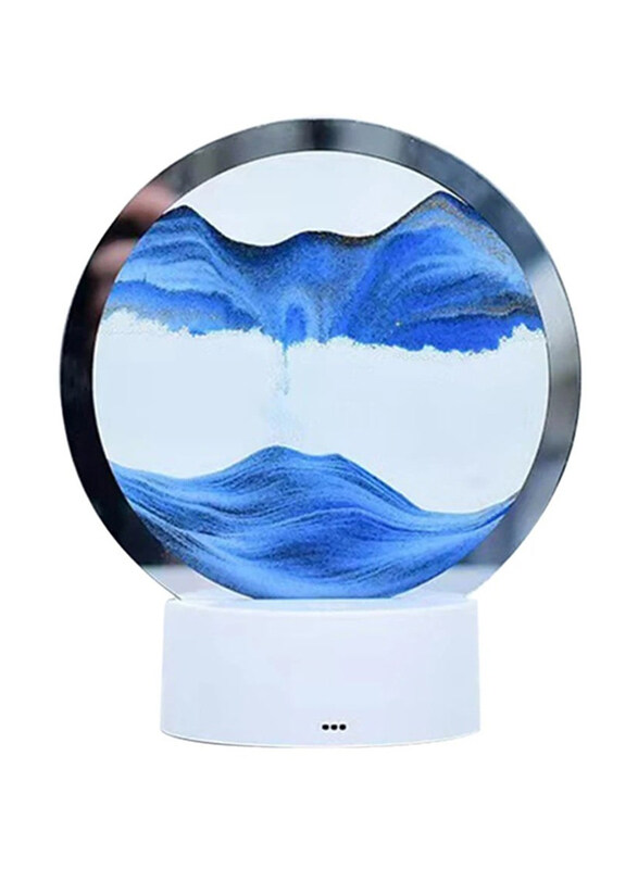 

DubaiGallery Hourglass RGB Colour Bedroom Decorative Night Light 3D Luminous LED Desktop Dynamic Quicksand Painting Table Lamp, Multicolour