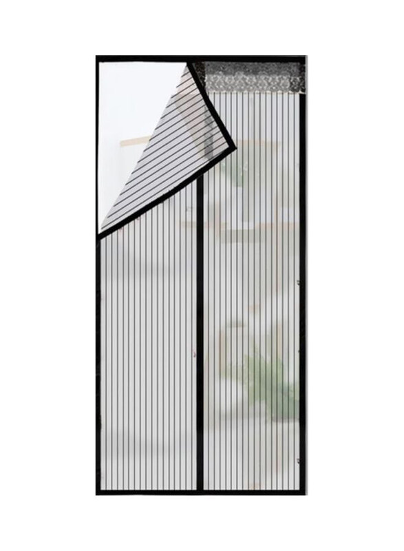 

Generic Full Frame Magnetic Mosquito Repellent Door Curtain, 80x190cm, Black/Grey