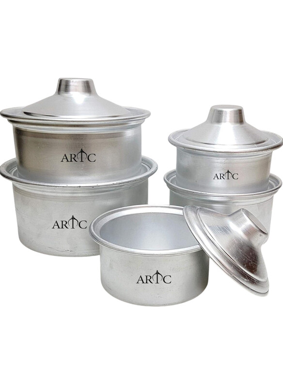 

Artc 10-Piece Genuine Quality Aluminium Cookware Set, Silver
