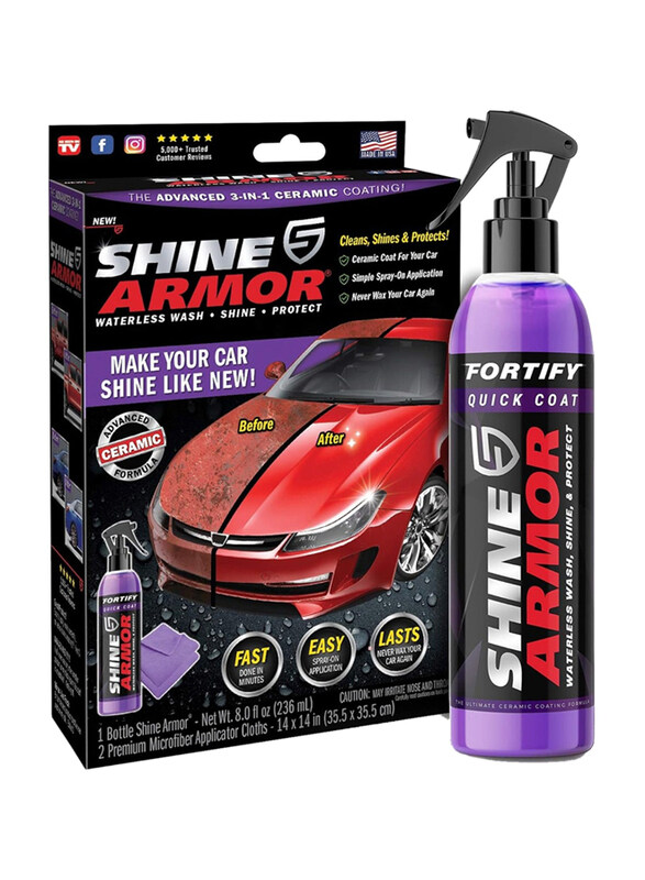 

Shine Armor 236ml Car Interior Cleaner for Vehicle Detailing & Restoration, Purple