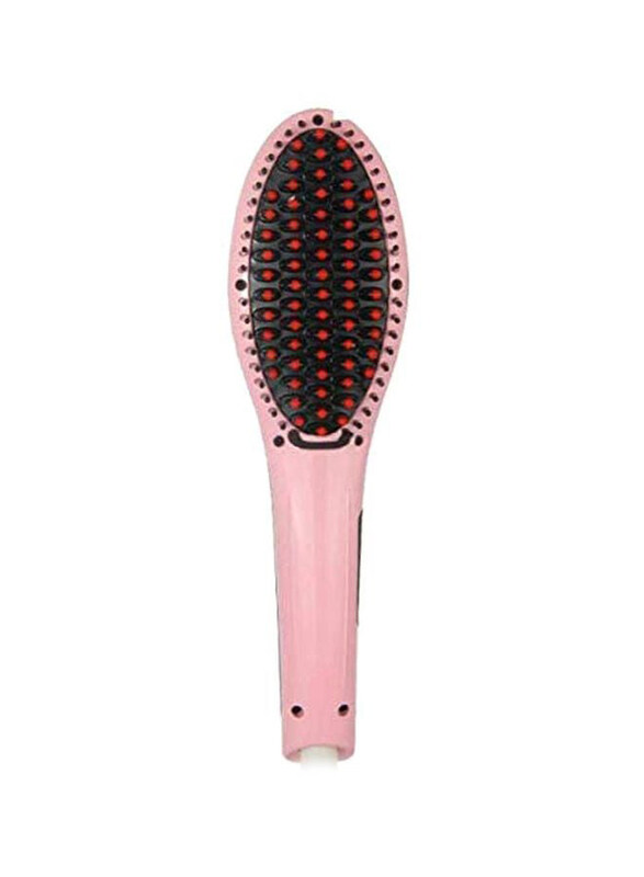 

Generic Hair Straightening Brush, Pink/Black