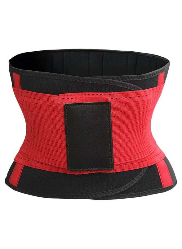 Body Shaper Waist Trainer Belt, Medium, Red/Black