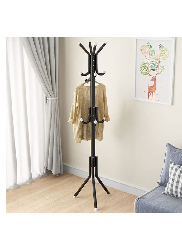 

DubaiGallery Large Hanger Umbrella Tree Metal Coat Stands Standing Racks with Multiple Hook, Black