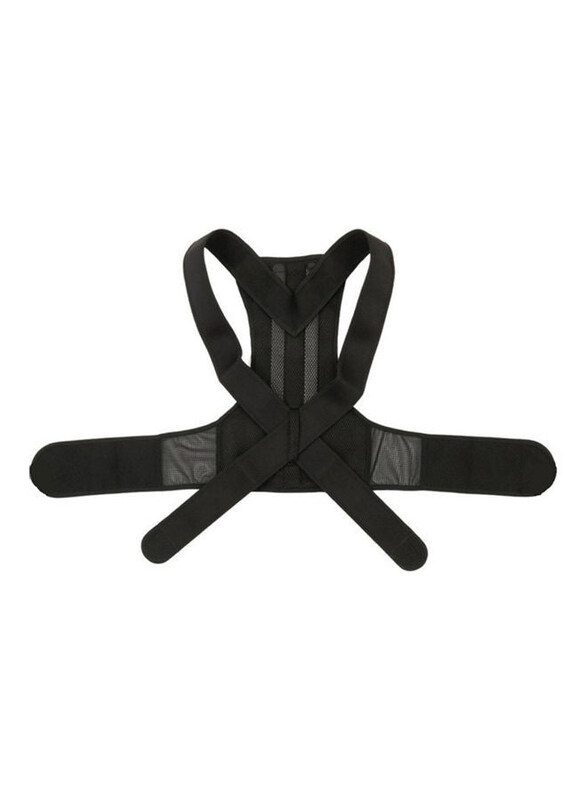 

Generic Posture Corrector for Men Women Back Brace Adjustable Straps Shoulder Support Trainer, Black