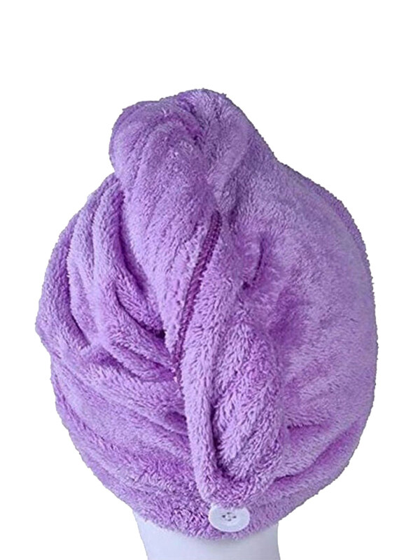 

Generic Ultra Absorbent Hair Drying Towel for All Hair Types, Purple