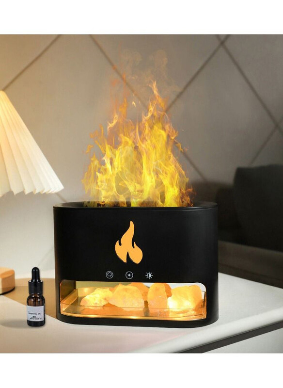 

Generic Flame Essential Oil Diffuser Aroma Ultrasonic Mist Maker Aromatherapy Fragrance Home Air Humidifier, Black