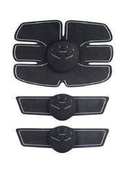 Abdominal Toner Muscle Fitness Belt, 3 Pieces, Black