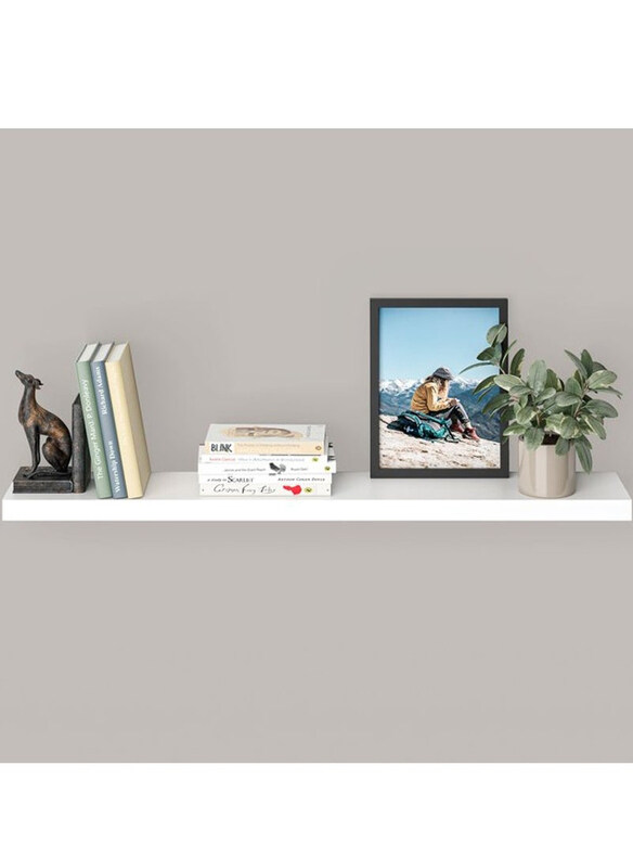 

DubaiGallery Solid Wood Wall Mounted Modern Floating Shelves, White