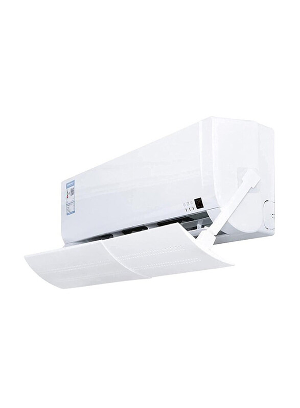 

Dubaigallery Adjustable Air Conditioner Cover Anti Direct Wind Deflector, White