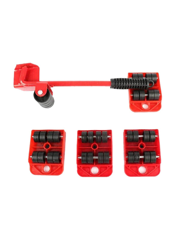 

Generic Furniture Transport Lifter Tool Set Heavy Stuffs Moving wheel, Red