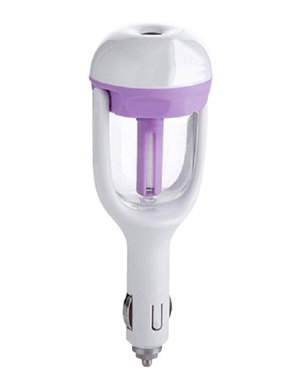 

Generic Ultrasonic Mist Humidifier Air Freshener, QV7F324, Purple/White
