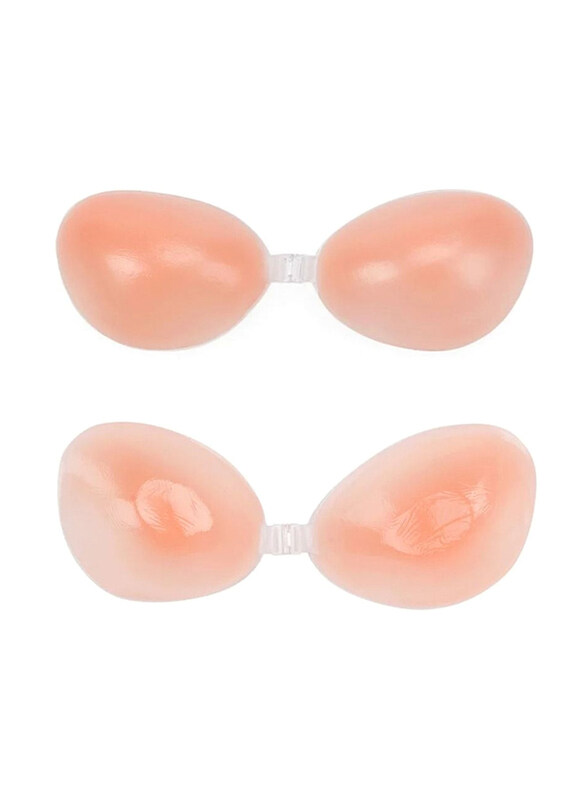 

Generic Strapless Seamless Self Adhesive Silicone Hollow Invisible Push Up Bra, A, Pink