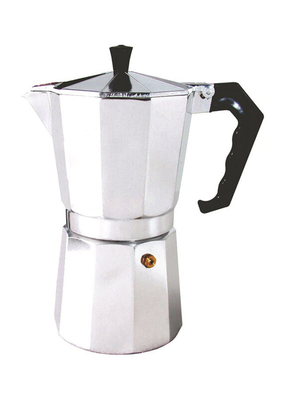 

Generic Stove Top Coffee Maker, 20.05 x 14.05 x 10.3cm, Silver