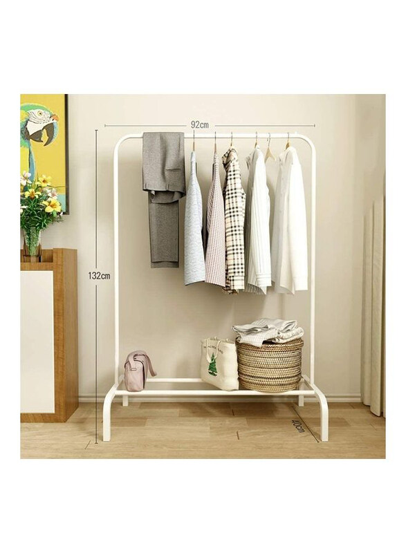 

XiuWoo Floor Standing Cloth Rack, White