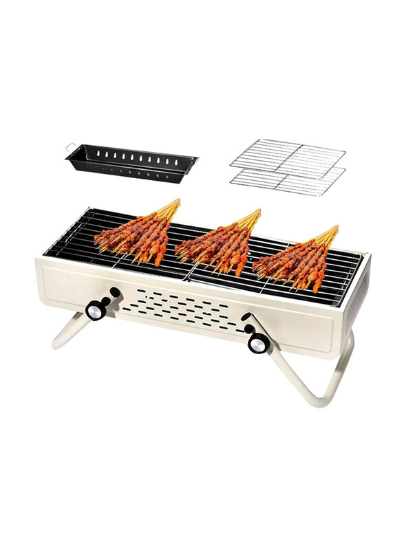 

DubaiGallery Portable Smokeless Camping Grill, White