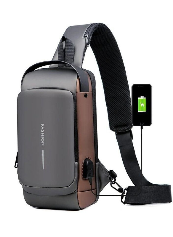 

Generic Anti Theft Sling Bag Crossbody Backpack with USB Charging Port, Black
