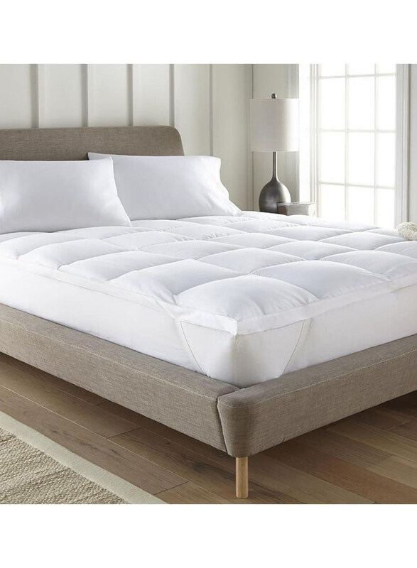 

Regal In House Two Layers Microfiber Mattress Topper, Double, White