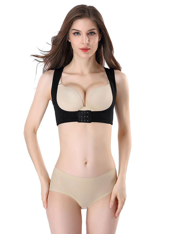 

Joychic Hook Closure Posture Corrector, XL, Black