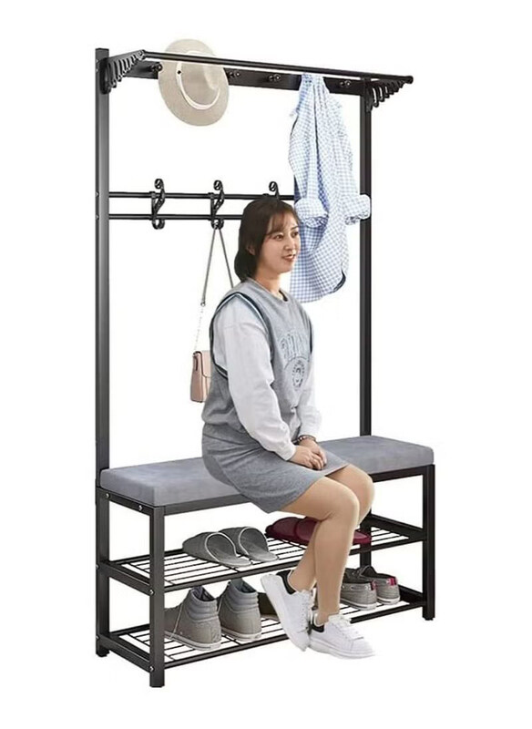 

DubaiGallery Multi-Functional Metal Clothes Rack, Black