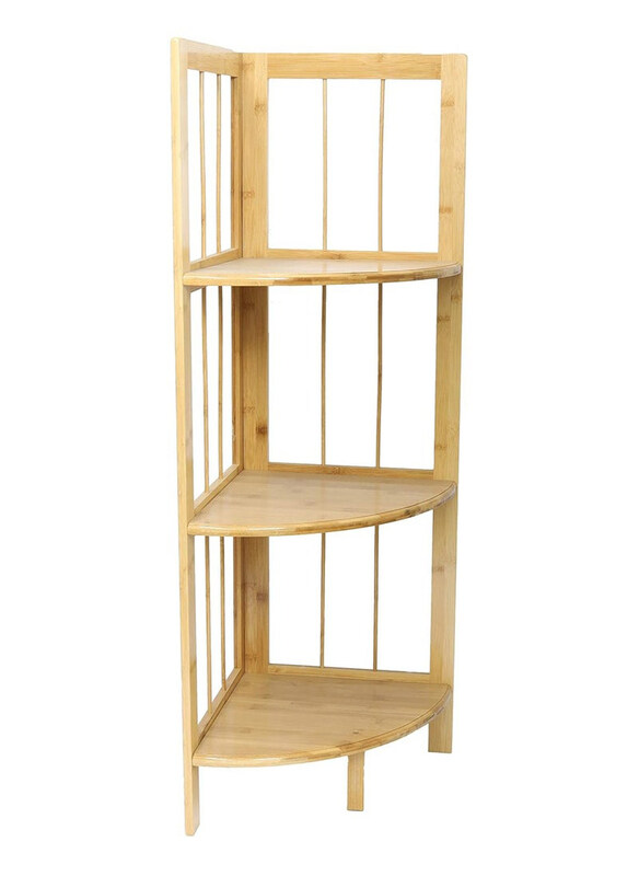 

DubaiGallery 3-Tier Corner Bamboo Multifunctional Rack Storage, Natural