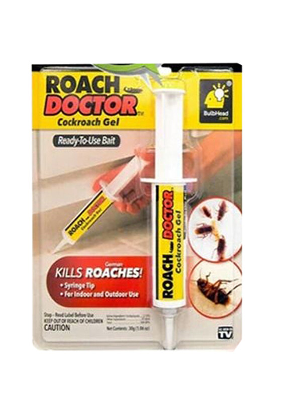 

Bulbhead Roach Doctor Outdoor & Indoor Cockroach Gel Bait with Syringe Applicator, 30g