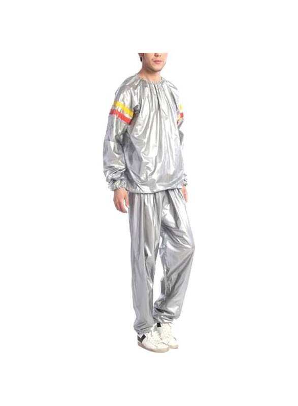 

Generic Fat Burning Sauna Suit, Small, Silver/Yellow/Red