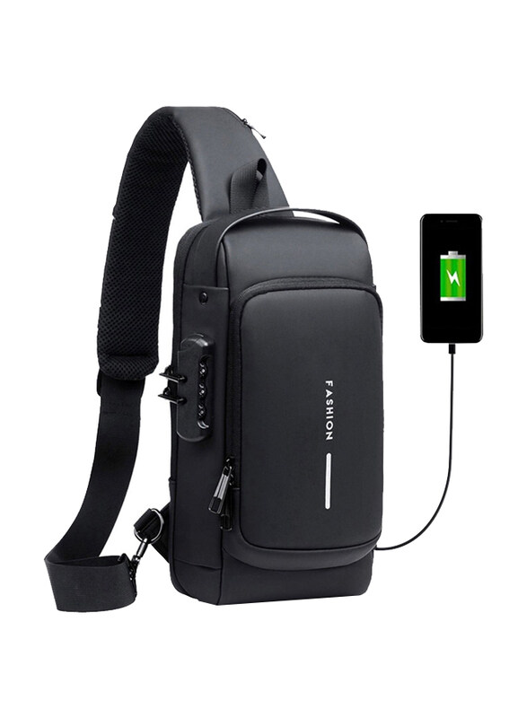 

Fashion Anti-Theft Sling Travel Bag, Black
