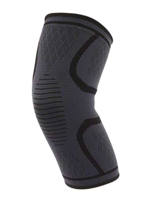 

Generic Non-Slip Sports Protective Knit Knee Pad, Large, Grey/Black