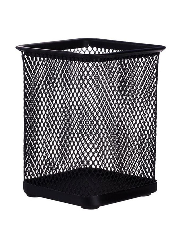 

Deli Mesh Steel Pen Holder, Black