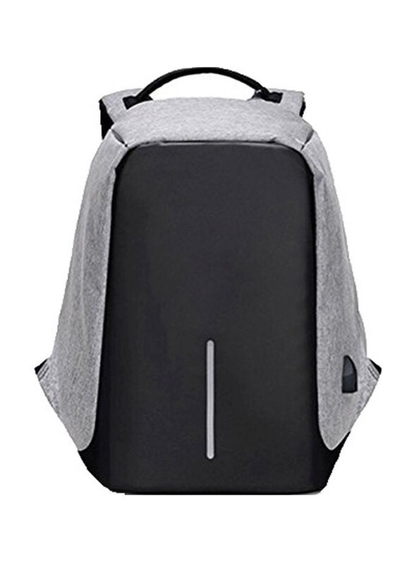 

Generic Anti-Theft Backpack Laptop Bag with USB Charging Port, Grey/Black