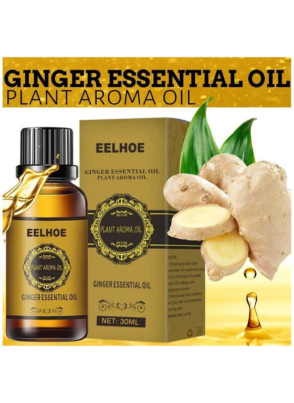 

Eelhoe Belly Drainage Weight Loss Slimming Tummy Ginger Essential Oil, 30ml