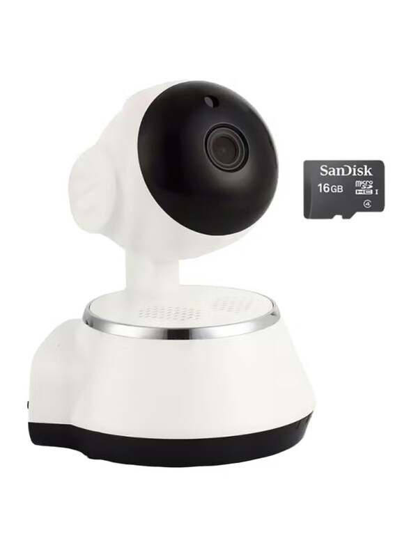 

Generic Wireless Two Way Intercom IP Camera with 16GB Memory Card, White