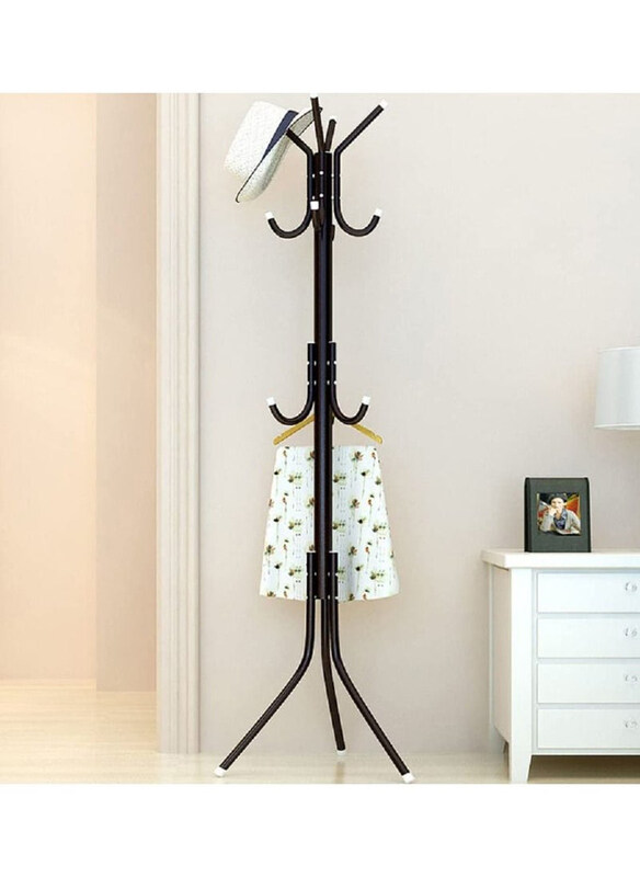 

DubaiGallery Freestanding Metal Coat Tree Hanger, Black