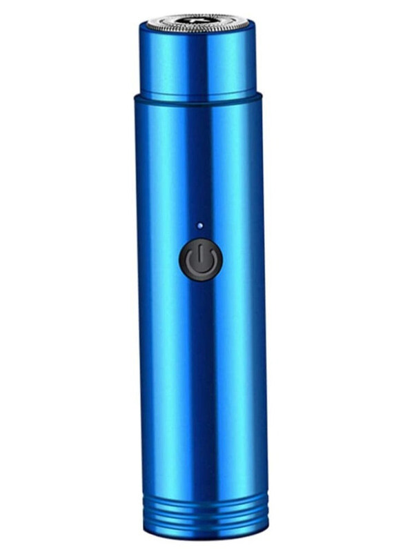 

DubaiGallery Mini Portable Waterproof Cordless Electric Shaver for Men, Blue