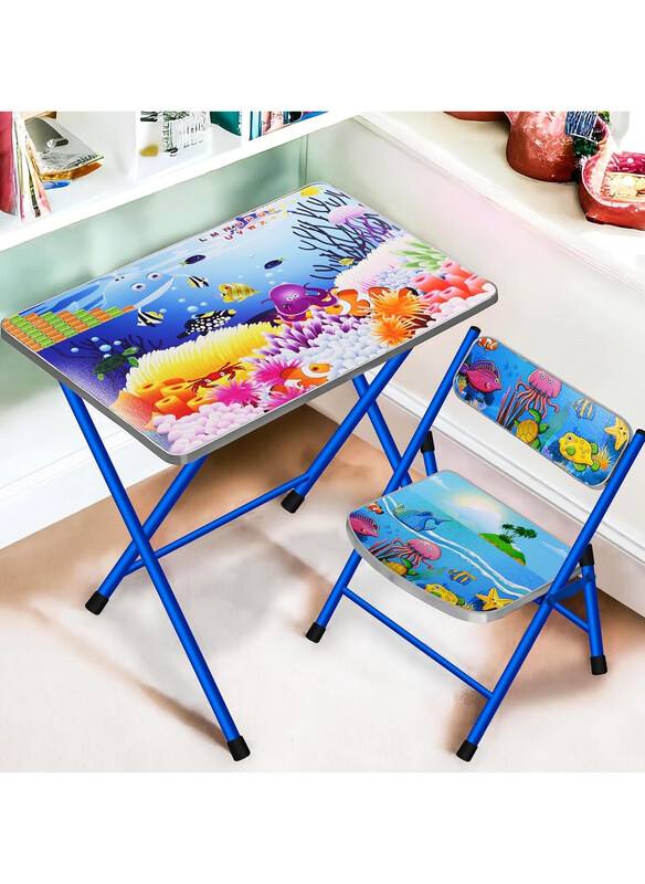 

DubaiGallery Portable Study Desk Cartoon Themed Educational Furniture Set, NU-80177, Multicolour