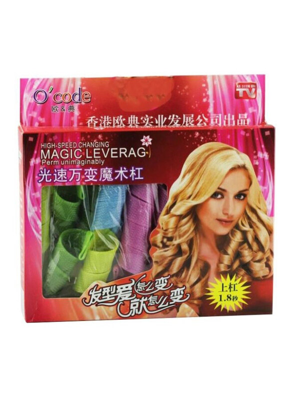 

As Seen On Tv Hair Styling Curler Set, 18 Piece, Pink/Yellow/Blue