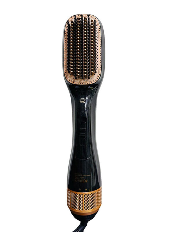 

Uliova 2 In 1 Professional Styling Brush Hair Dryer Brush Negative Ion Blow Dryer Straightening Brush Hot Air Styling Comb Electric Hair Dryer, Black