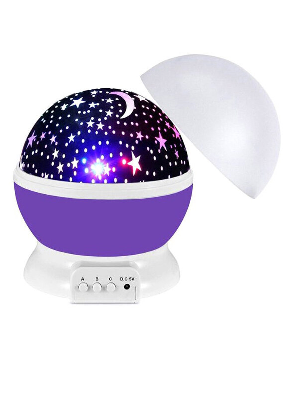

Sowugi LED Moon & Star Night Lamp, Purple/White