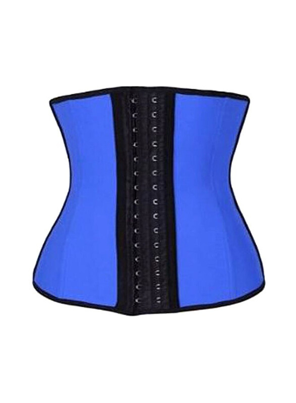 

Generic Strapless Latex Corset, Blue/Black, XL