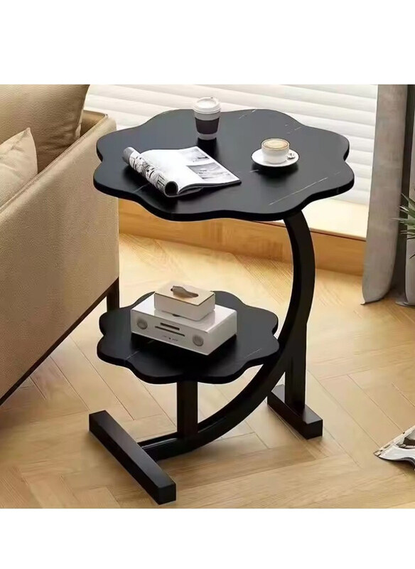 

DubaiGallery Fashion Style Tray Table Tray Top Side Table Coffee Table, Black