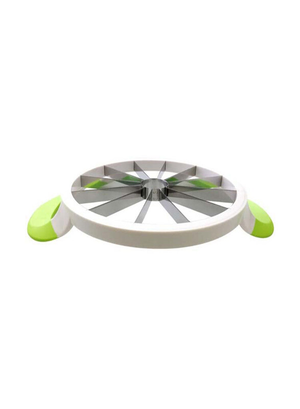 

Generic Watermelon Cutting Slicer, White/Green/Silver