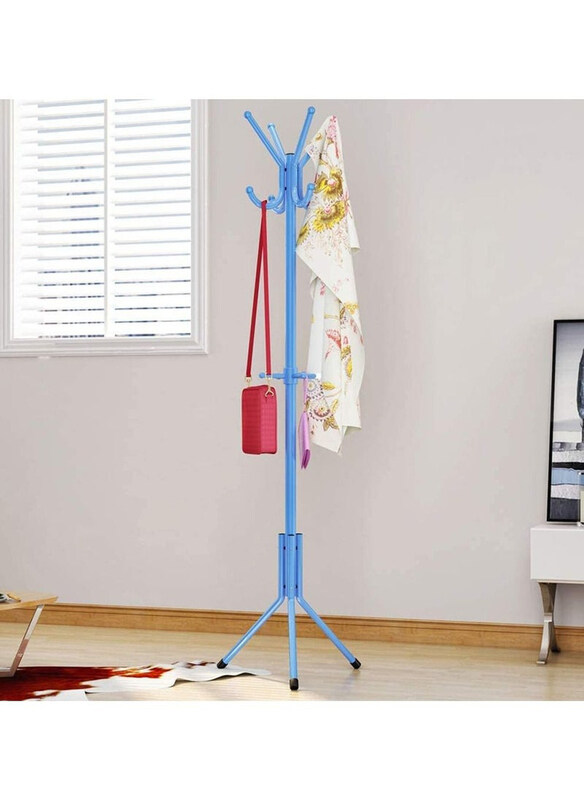 

Generic Free Standing Clothes Metal Stand Heavy Coat Rack, Blue