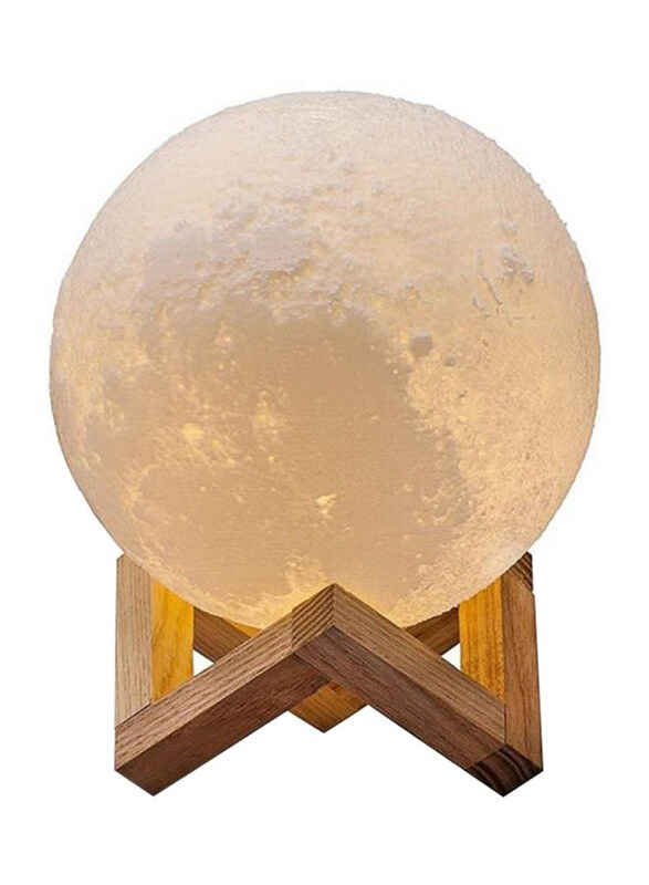

Beauenty 3D USB LED Moon Lamp with Stand, Beige/Brown