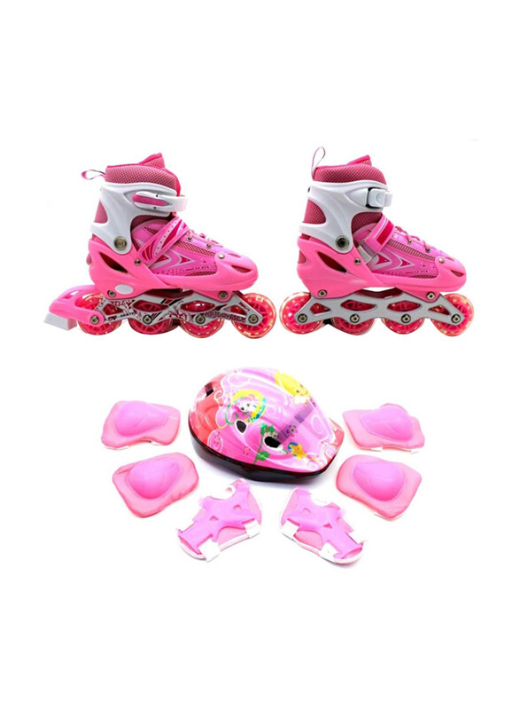 

Generic Single & Double Wheels Retractable Skates, One Size, Pink