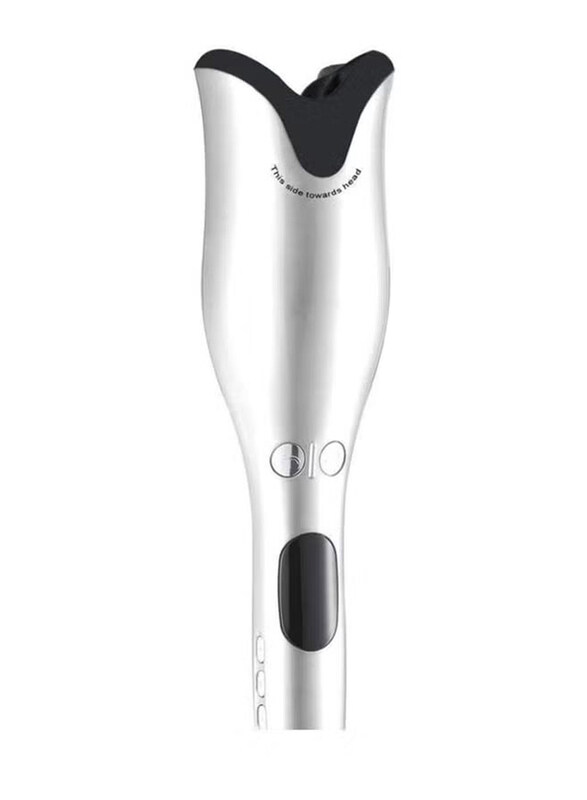 

Generic Titanium Ceramic Automatic Curling Iron Wand Rotating Magic Hair Curler Salon Tools, Black/White